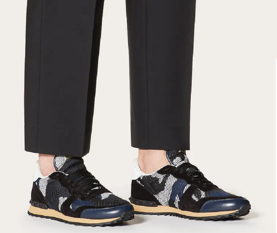 Giày Valentino Mesh Fabric Camouflage Rockrunner Sneaker TY0S0723QRK31J - Ảnh 2