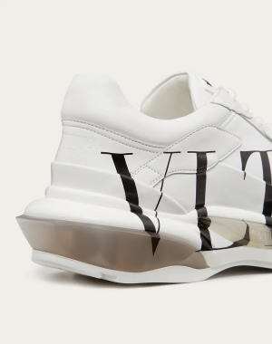 Alternative view of Giày Valentino Bounce Calfskin Sneaker White Black 2020 UY2S0B21RKWA01