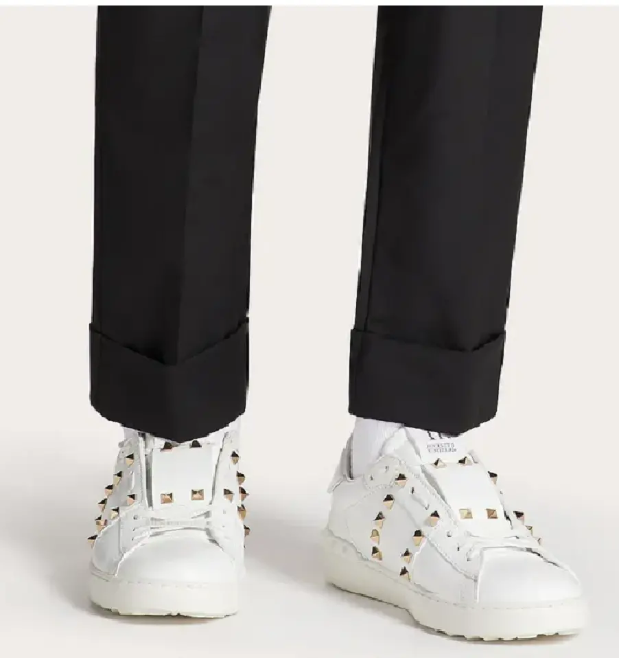 Giày Valentino Calfskin Rockstud Untitled Sneaker WY2S0931BHS0BO - Ảnh 3