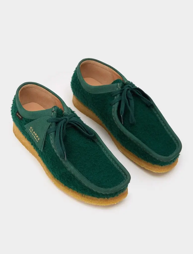 Giày Clarks x Aime Leon Dore Wallabee Casentino Wool 'Dark Green' 261-60880 - Ảnh 5