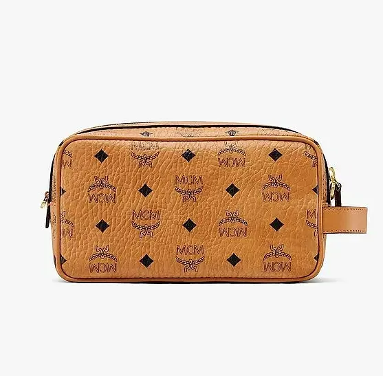 Alternative view of Túi MCM Wash Bag in Visetos 'Original' MXZAAVI01CO001