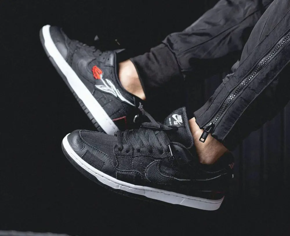 Giày Nike Wasted Youth x Dunk Low SB 'Black Denim' DD8386-001 - Ảnh 8