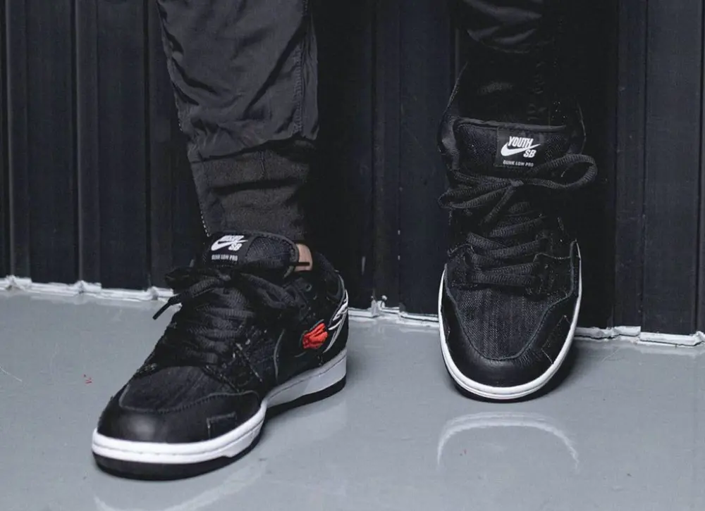 Giày Nike Wasted Youth x Dunk Low SB 'Black Denim' DD8386-001 - Ảnh 6