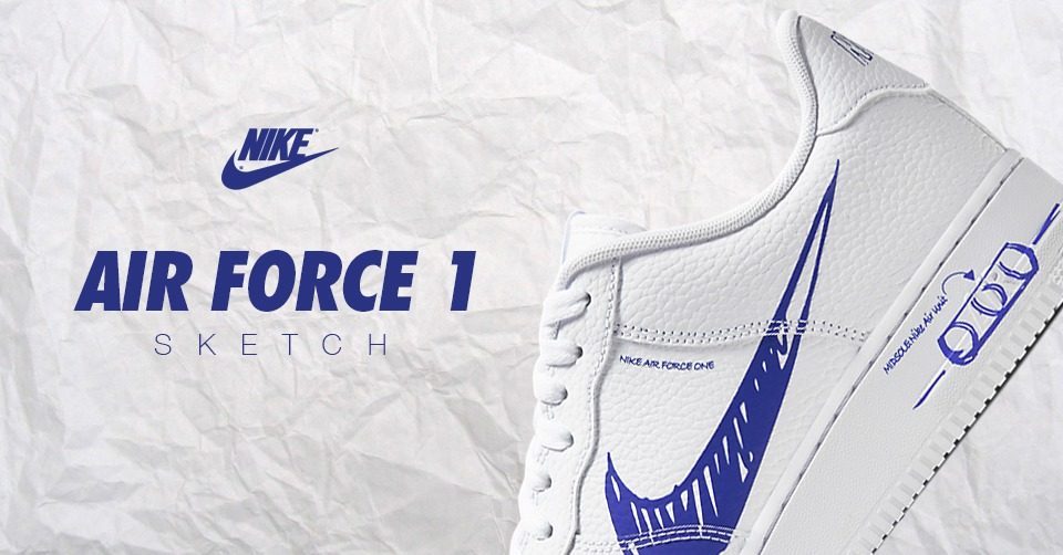 Giày Nike Air Force 1 Low 'Sketch Royal' CW7581-100 - Ảnh 5
