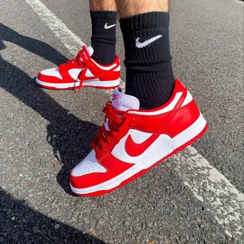Giày Nike Dunk Low 'White University Red' DD1391-600 - Ảnh 3