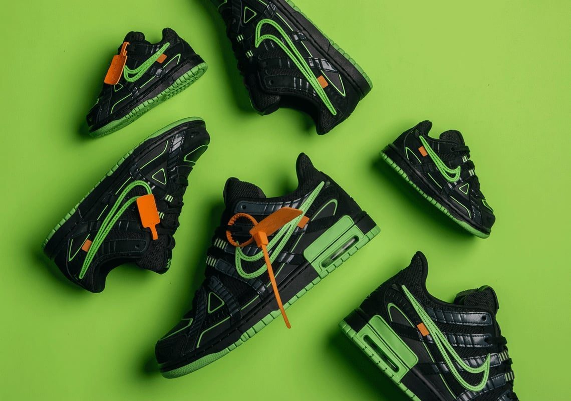 Giày Nike Air Rubber Dunk Off-White 'Green Strike' CU6015-001 - Ảnh 6