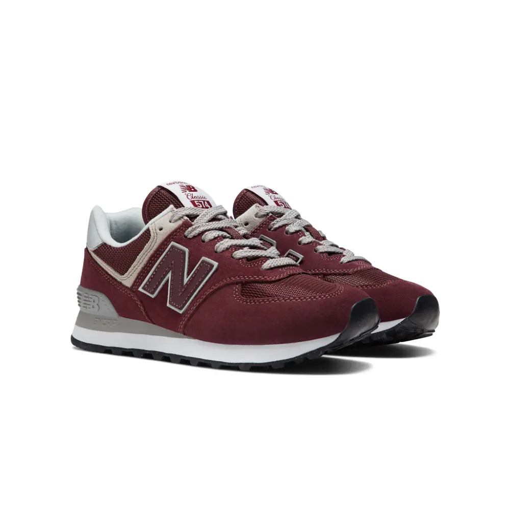 Giày New Balance 574 Classic 'Burgundy' WL574EVM - Ảnh 6