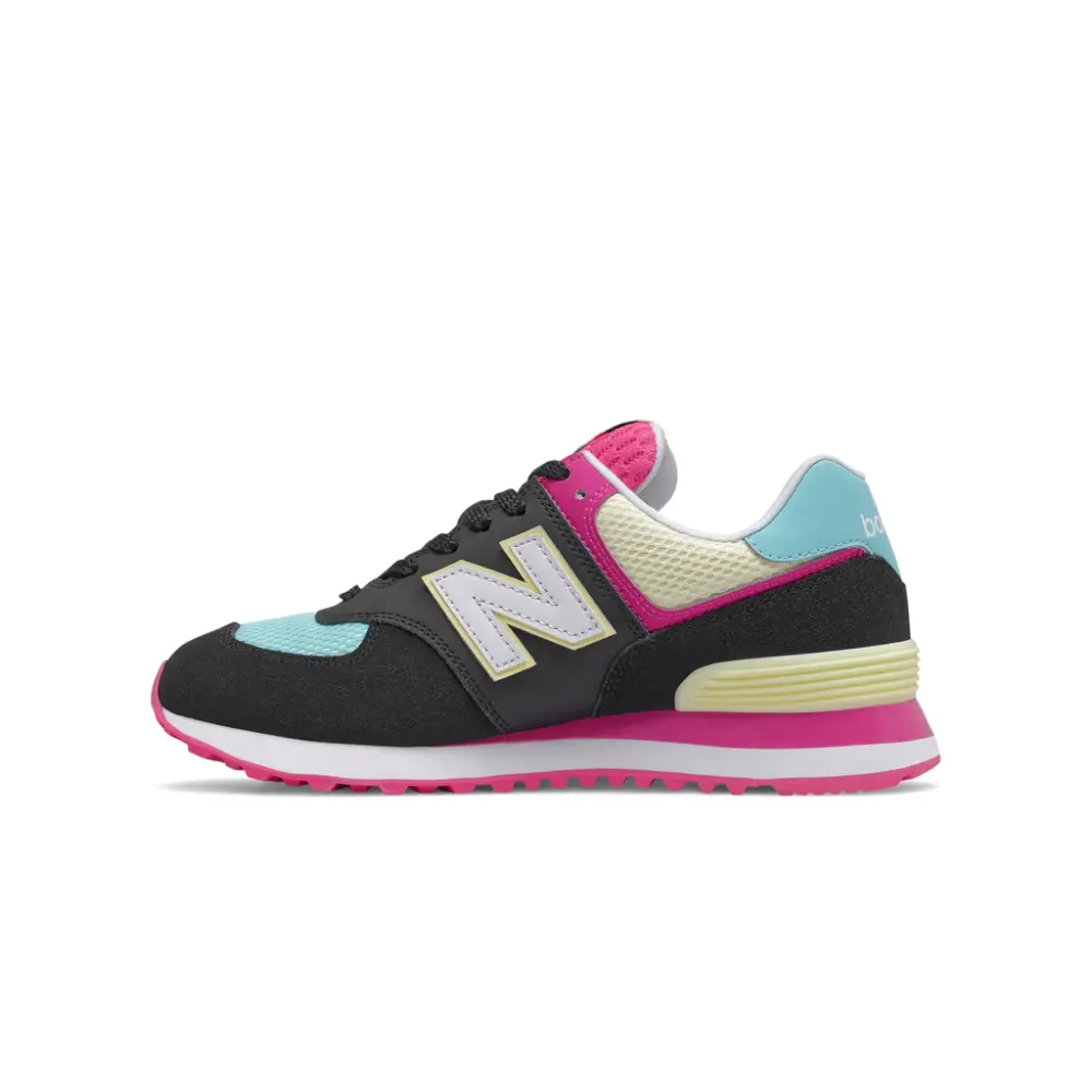 Giày New Balance 574 Classic 'Black Pink Glow' WL574GP2 - Ảnh 3