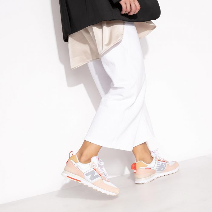 Giày New Balance Wmns 574 Lifestyle Pink White WL574ISE - Ảnh 2