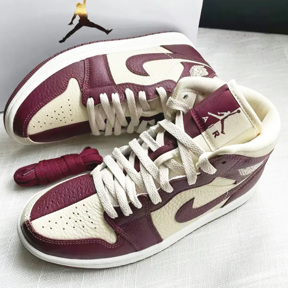 Giày Nike Air Jordan 1 Mid 'Split Beach Cherrywood Red' DR0501-200 - Ảnh 5