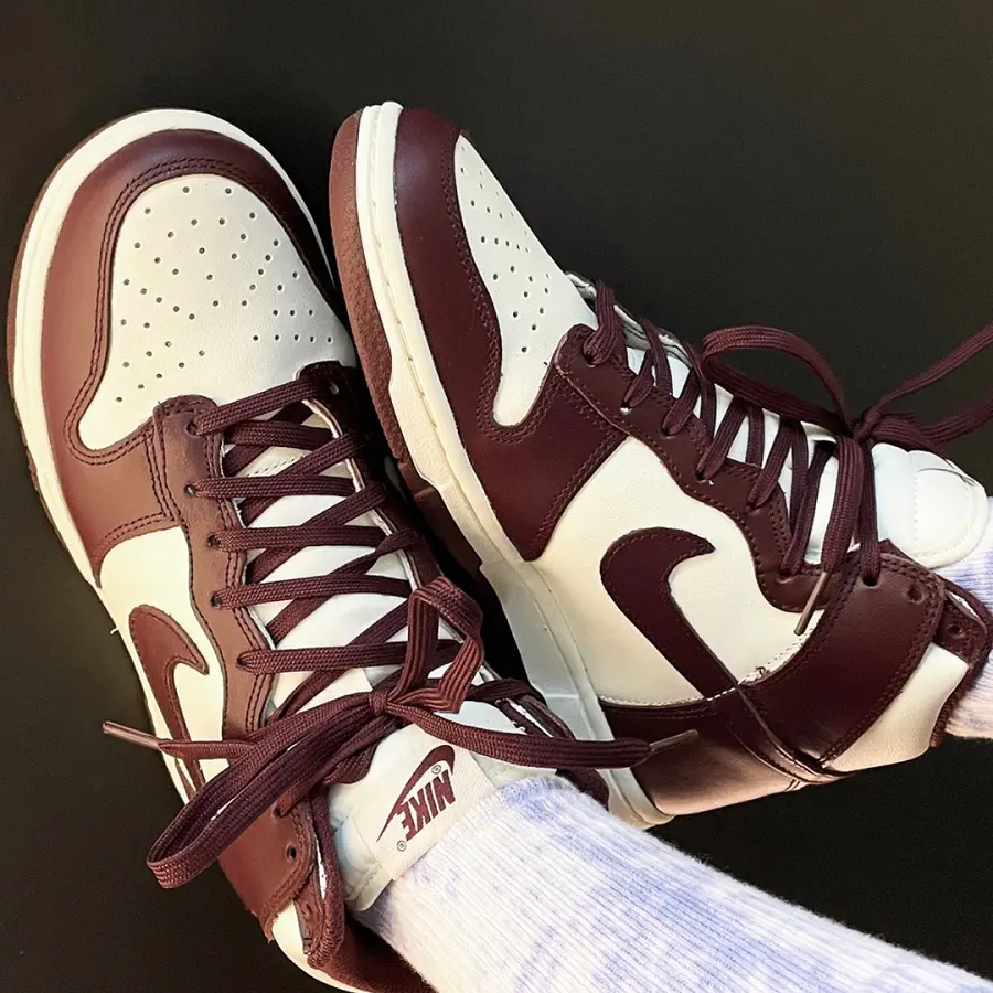 Giày Nike Dunk High Burgundy Crush DD1869-601 - Ảnh 3