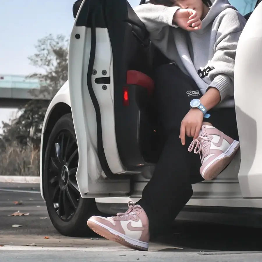 Alternative view of Giày Nike Dunk High Pink Oxford DD1869-003