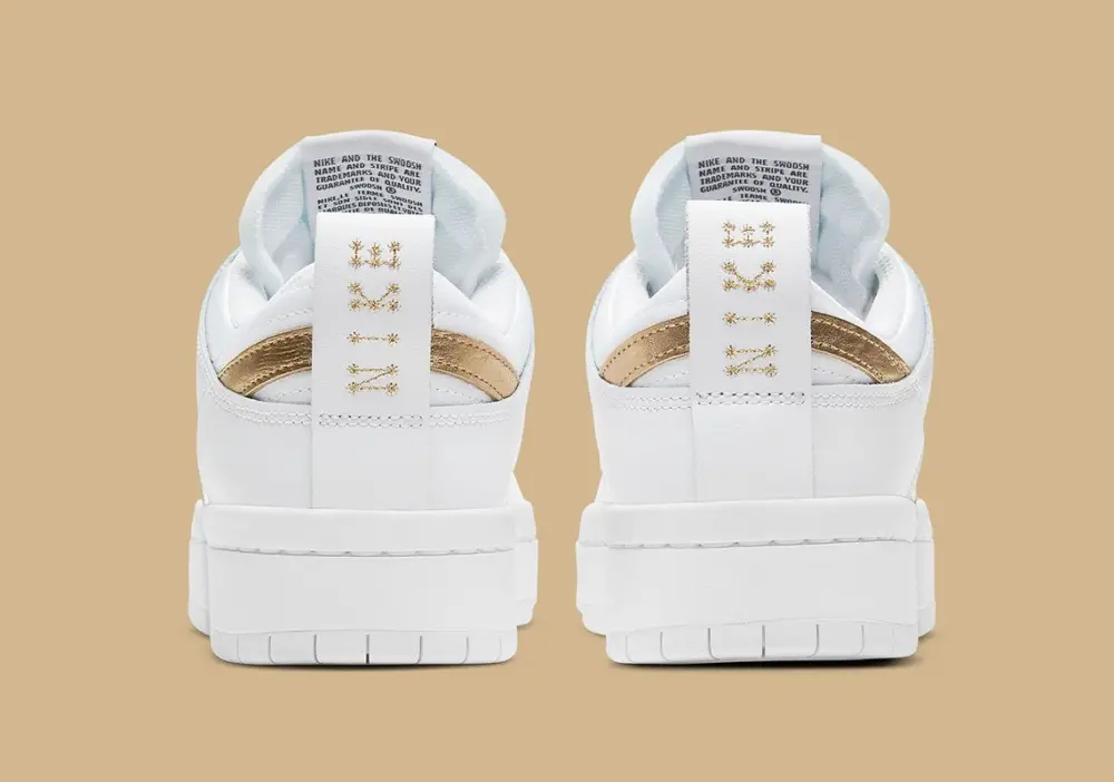 Giày Nike Dunk Low Disrupt 'White Metallic Gold' DD9676-100 - Ảnh 3