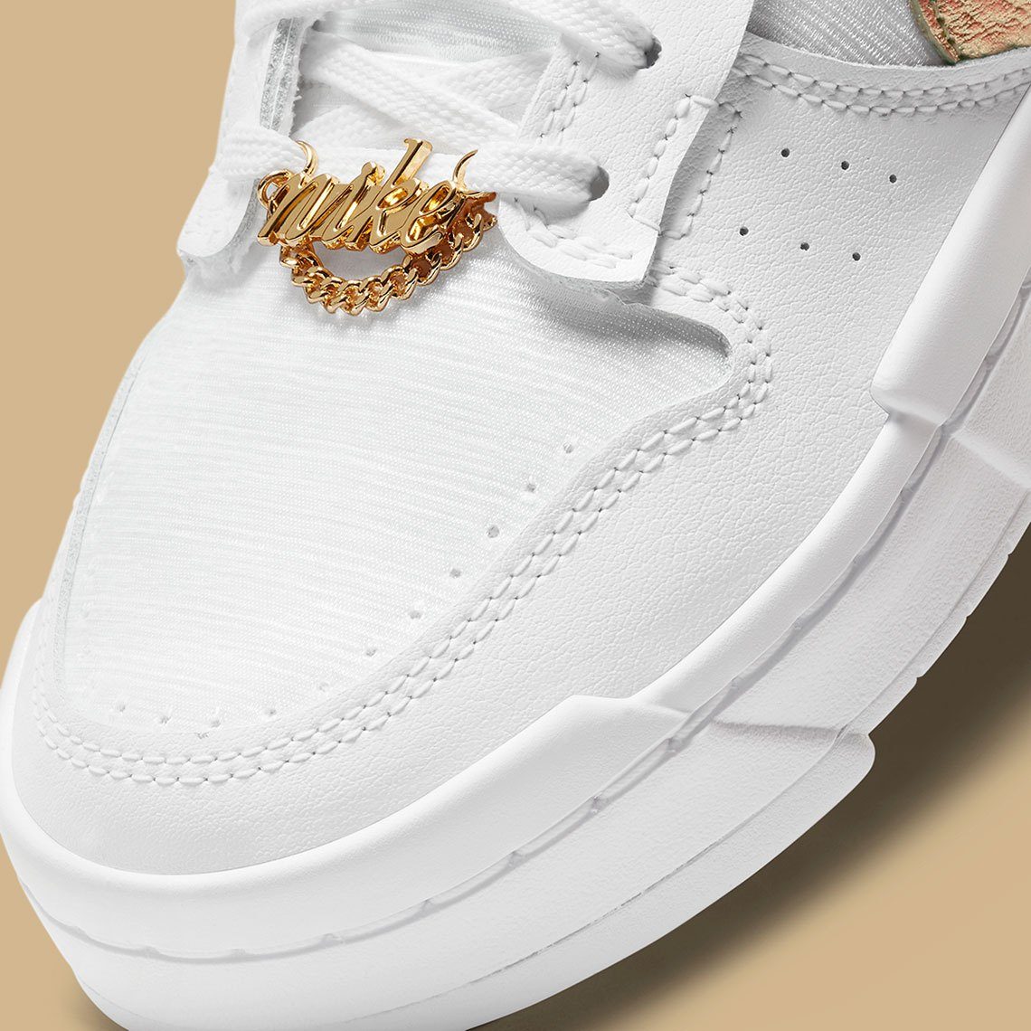 Giày Nike Dunk Low Disrupt 'White Metallic Gold' DD9676-100 - Ảnh 5