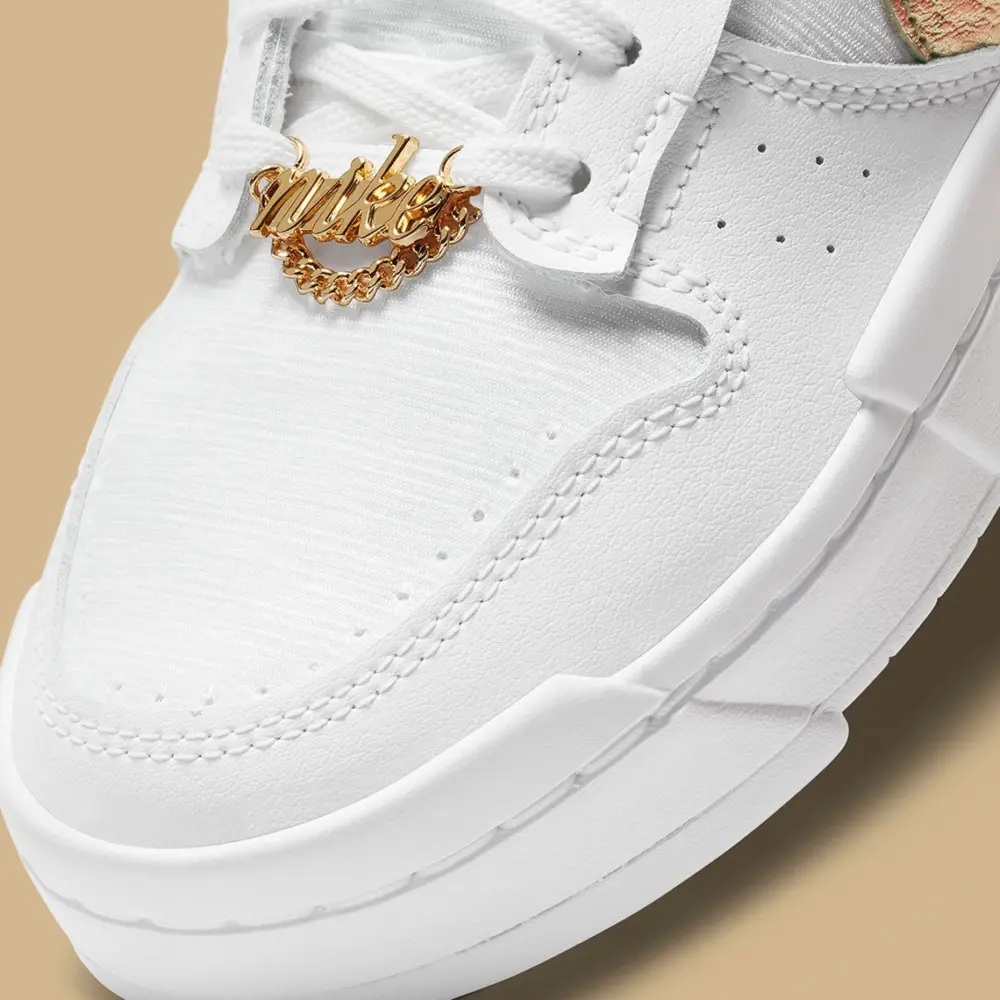 Giày Nike Dunk Low Disrupt 'White Metallic Gold' DD9676-100 - Ảnh 5