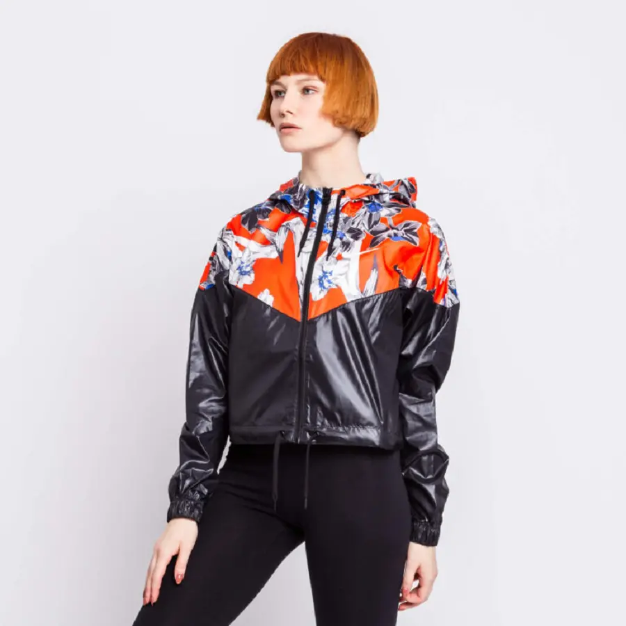 Áo Nike Hyper Femme Crop Jacket Windrunner Floral AR5151-010 - Ảnh 5