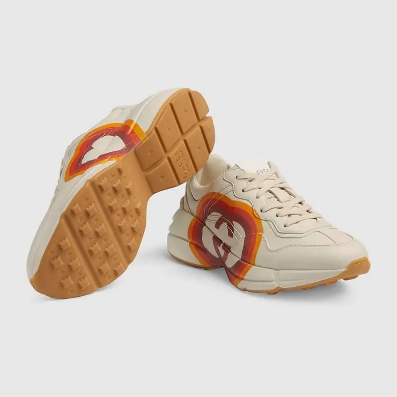 Giày Gucci Wmns Rhyton 'Interlocking G and Hearts' 550049-DRW00-9022 - Ảnh 4
