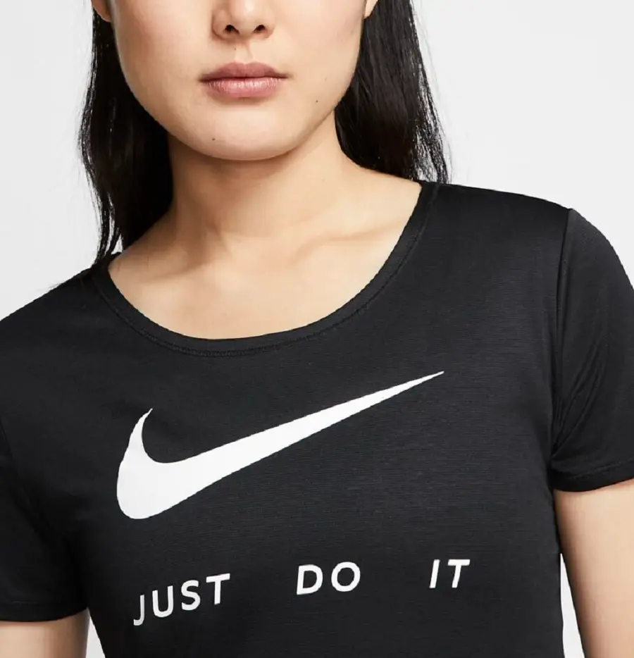 Alternative view of Áo Nike Women’s Short-Sleeve Running Top ‘Black White’ CJ1971-010