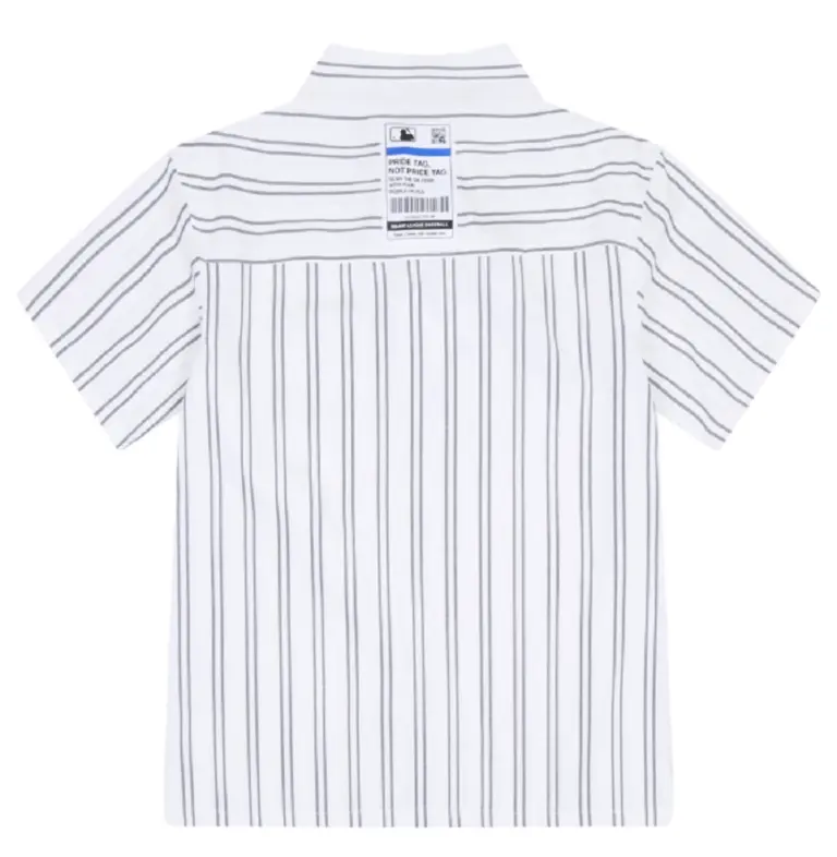 Áo MLB Stripe Short Sleeve Shirt New York Yankees 31WSU4131-50W - Ảnh 3