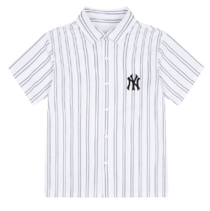 Áo MLB Stripe Short Sleeve Shirt New York Yankees 31WSU4131-50W