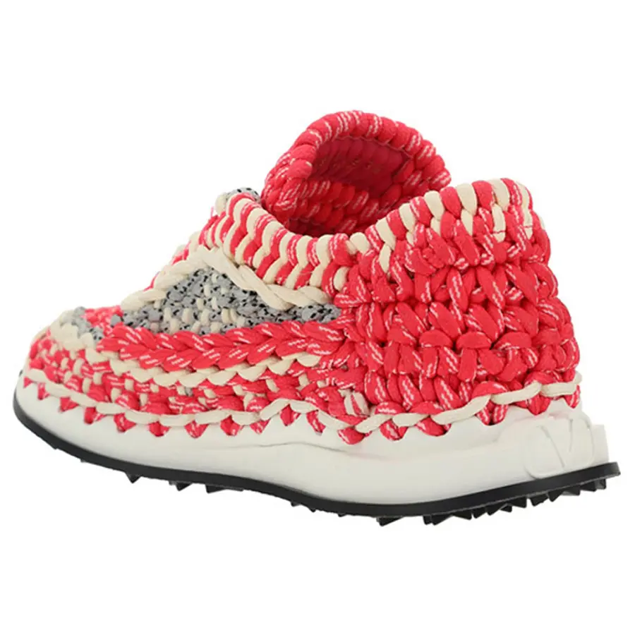 Giày Valentino Garavani Crochet Sneaker In Fabric WW2S0BU6IHEID0 - Ảnh 5