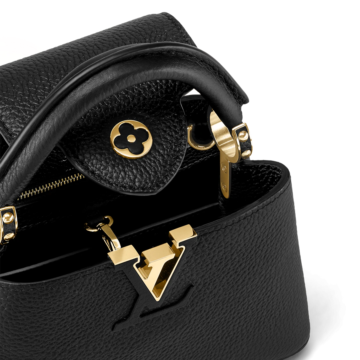 Túi Louis Vuitton Capucines Mini 'Black' M56071 - Ảnh 7