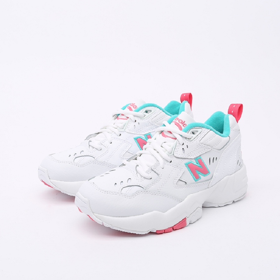 Giày New Balance 608 Wide 'White Pink Green' WX608WT1D - Ảnh 4