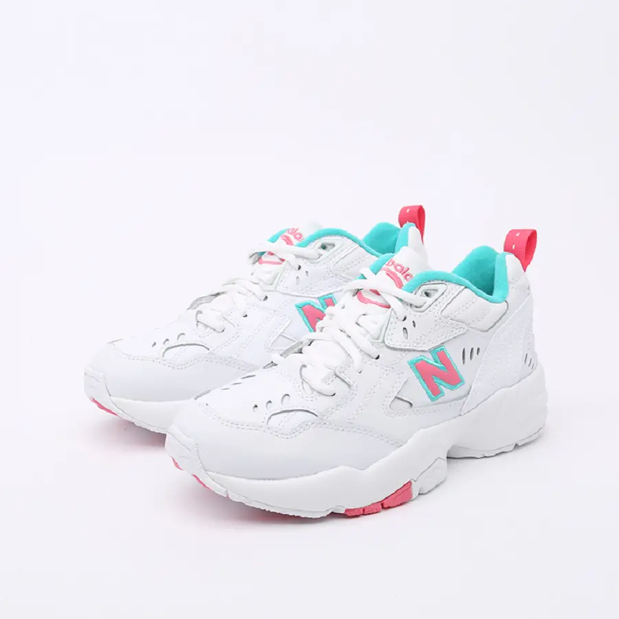 Giày New Balance 608 Wide 'White Pink Green' WX608WT1D - Ảnh 4