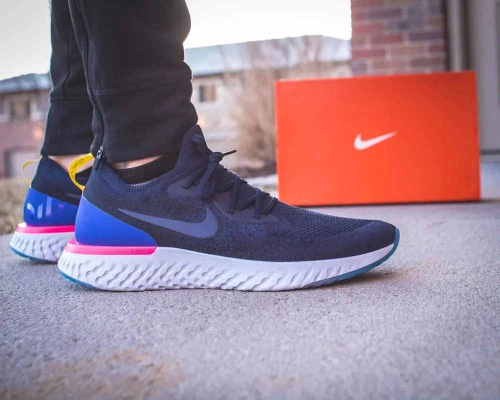 Alternative view of Giày Nike Epic React Flyknit 'College Navy' AQ0067-400
