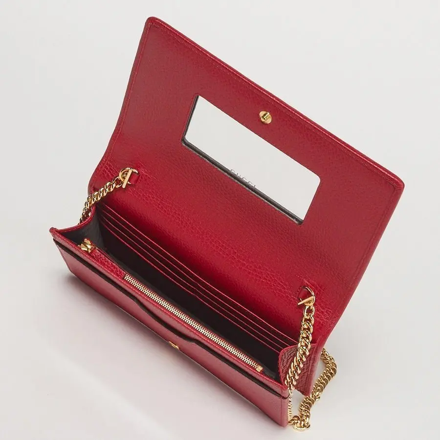 Túi Gucci Plain Leather Elegant Style Crossbody Shoulder Bag 497985 CAO0G 6433 - Ảnh 5