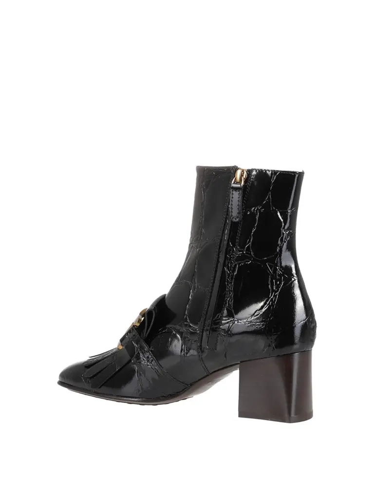 Giày Tod’s BLACK LEATHER ANKLE BOOTS XXW71C0DH90XLXB999 - Ảnh 4