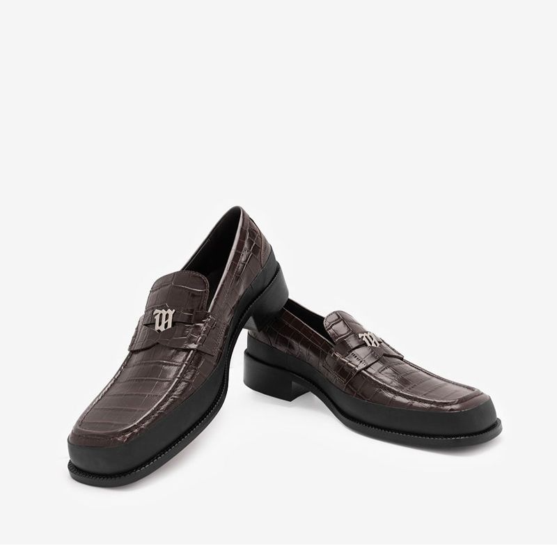 Giày MSIBHV The Brutalist Loafer Croco Brown 3121BM613 - Ảnh 2