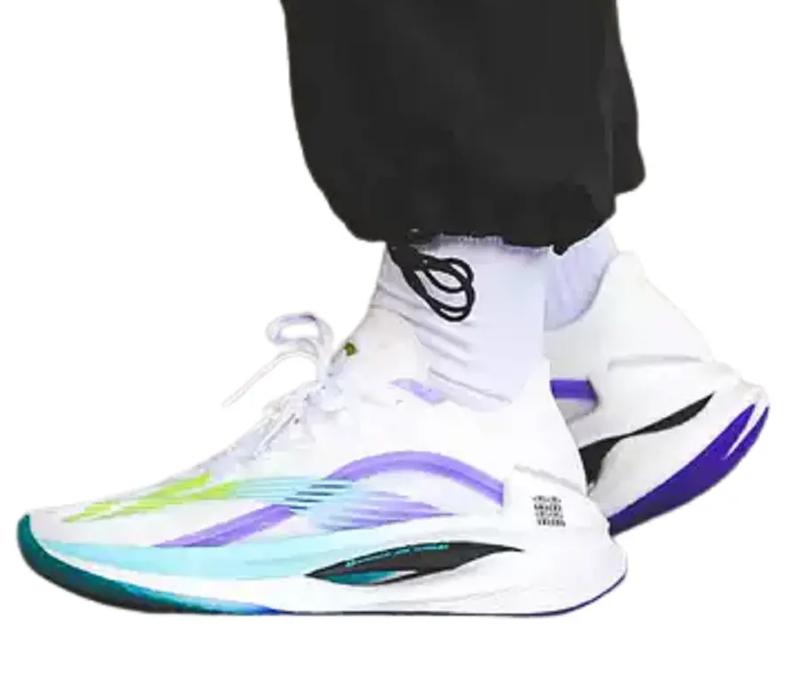 Alternative view of Giày Li Ning Jueying 'White Fluorescent Blue Purple' ARHQ245-3