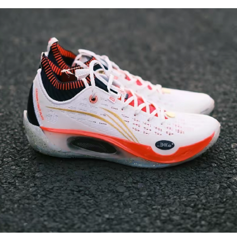 Giày LiNing Wade 808 Ultra 'White Orange Red' ABAS113-6 - Ảnh 4