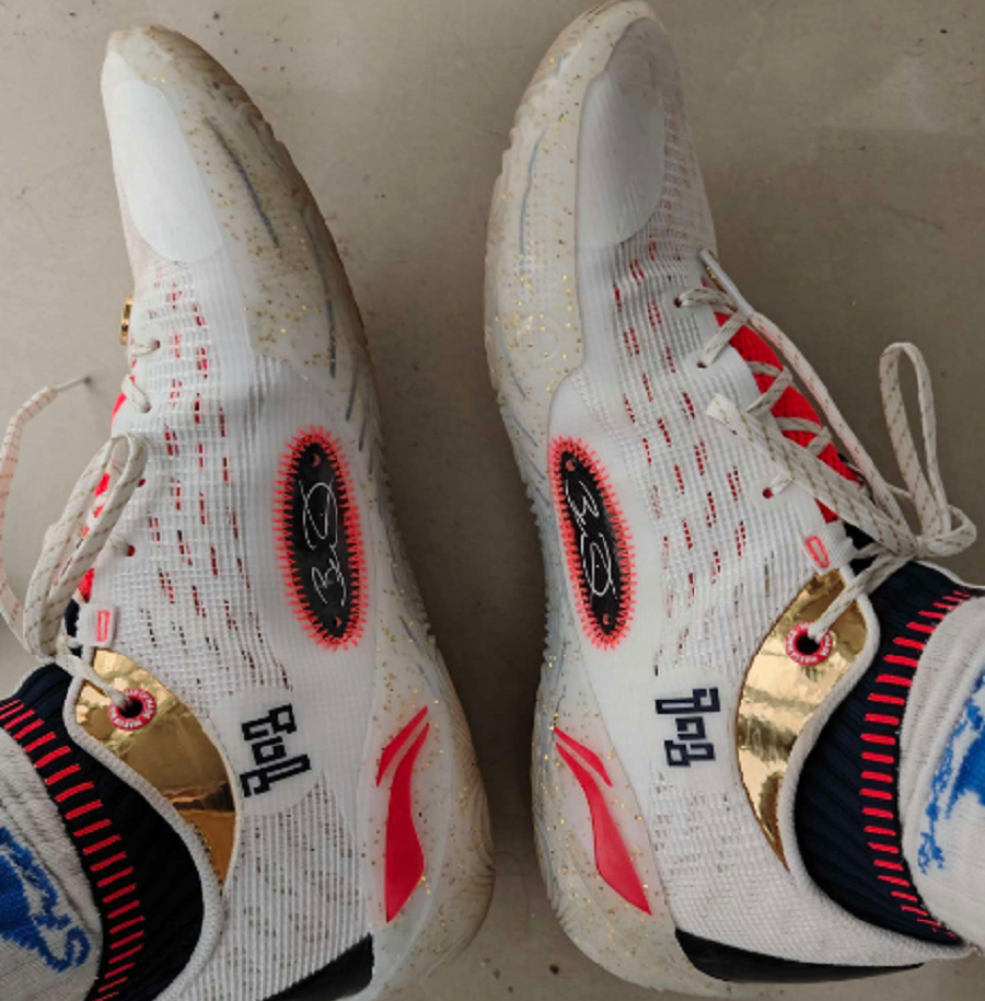 Giày LiNing Wade 808 Ultra 'White Orange Red' ABAS113-6 - Ảnh 3