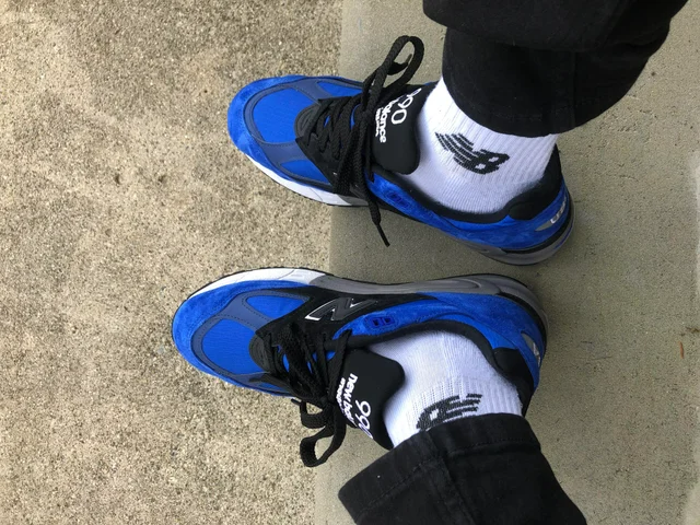 Giày New Balance 990v2 Made In USA 'Blue Suede' M990PL2 - Ảnh 4