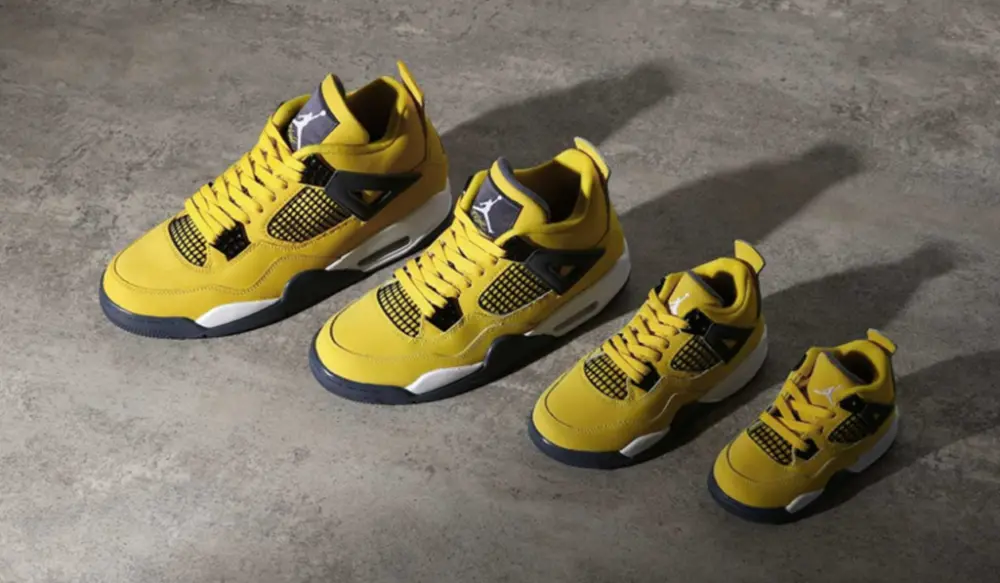 Alternative view of Giày Nike Air Jordan 4 Retro GS 'Lightning' 2021 408452-700