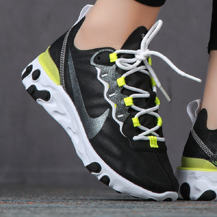 Giày Nike React Element 55 'Black Lemon Venom' CN3591-001 - Ảnh 2