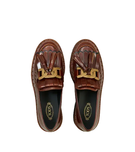 Giày Tod’s KATE LOAFERS IN LEATHER IN BROWN XXW80C0DF40SHAYX01 - Ảnh 6