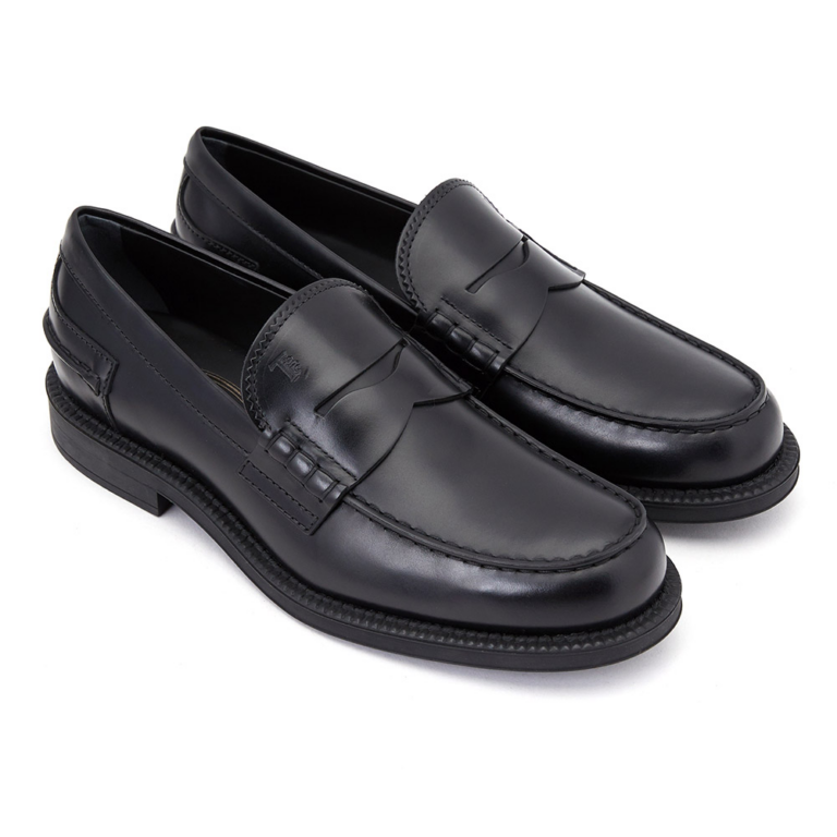 Giày Tod’s Black leather loafers XXM80B0BR30LYGB999 - Ảnh 6
