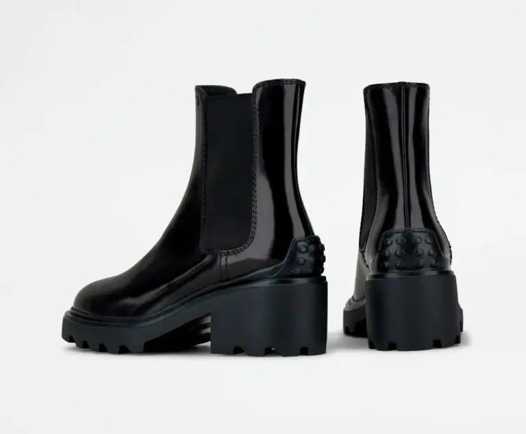 Giày Tod’s Black Ankle Boots in Leather XXW08D0EA10AKTB999 - Ảnh 4