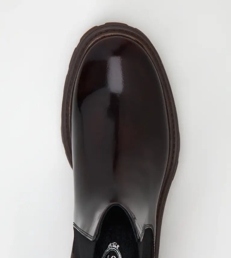 Giày Tod’s Ankle Boots In Leather Burgundy XXW08D0EA10AKTR810 - Ảnh 5