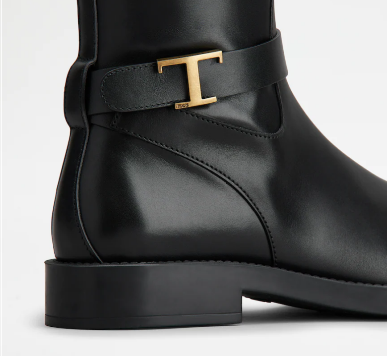 Giày Tod’s Black Boots in Leather XXW60C0DF10GOCB999 - Ảnh 6