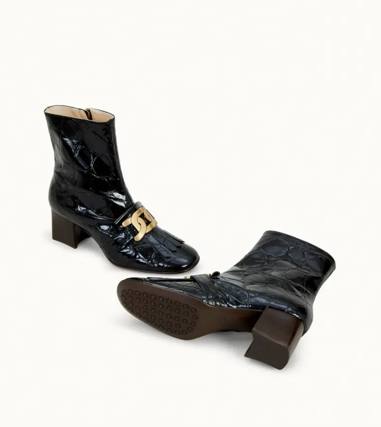 Giày Tod’s BLACK LEATHER ANKLE BOOTS XXW71C0DH90XLXB999 - Ảnh 6