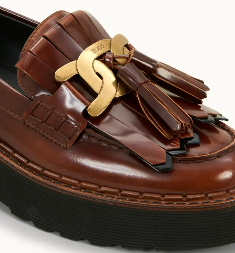 Giày Tod’s KATE LOAFERS IN LEATHER IN BROWN XXW80C0DF40SHAYX01 - Ảnh 4