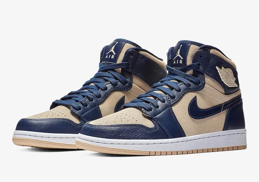 Giày Nike Air Jordan 1 High 'Navy Cream' AQ9131-401 - Ảnh 6