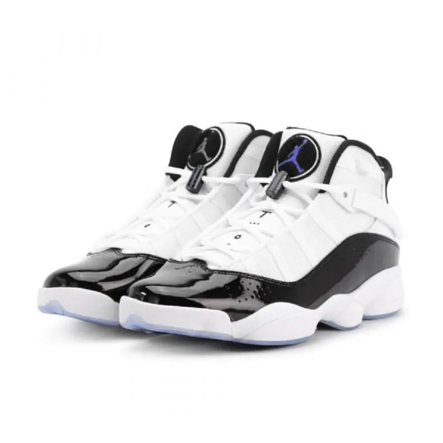 Giày Nike Air Jordan 6 Rings Concord 'White Black' 322992-104 - Ảnh 6