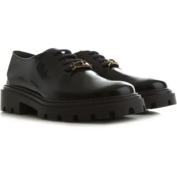 Giày Tod’s Woman Black Lace-ups in Leather XXW08J0EZ00SHA41B999 - Ảnh 4