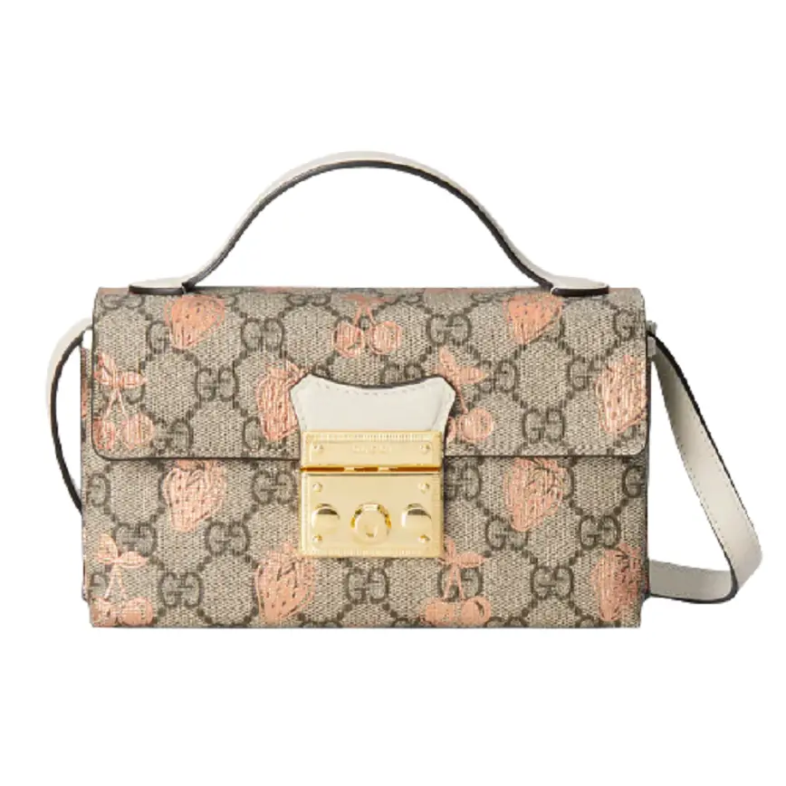 Túi Gucci Padlock Berry Print Mini GG Supreme 652683-UM6AG-8295