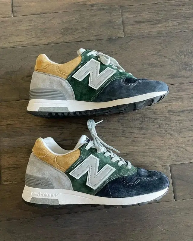 Giày New Balance J.Crew x 1400 Made in USA 'Green Navy Tan' M1400MUJ - Ảnh 4